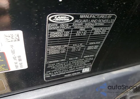 2019 Land Rover Range Rover Sport Hst from USA, damaged, VIN SALWS2SU8KA868169